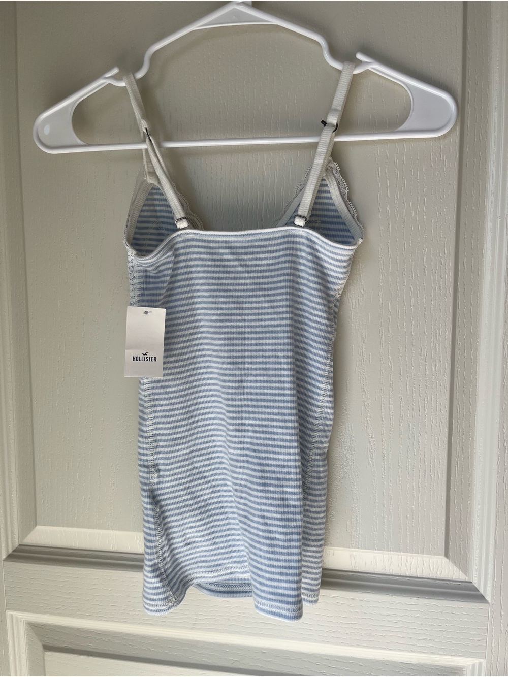 NWT Hollister Wrap Lace Trim Layering Cami Blue Stripe - Picture 9 of 9